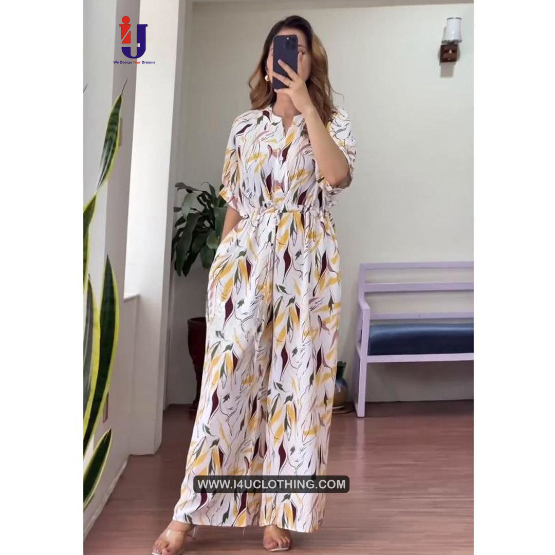White Multicolor Printed Jumpsuit