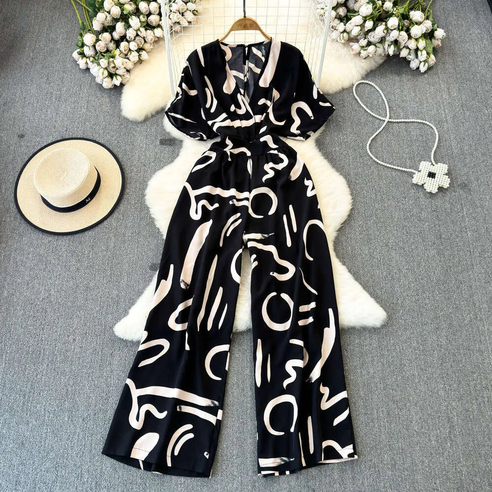 Graphic jumpsuit sales