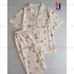 Pastel Pink Cartoon Printed Shirt Pyjama Set