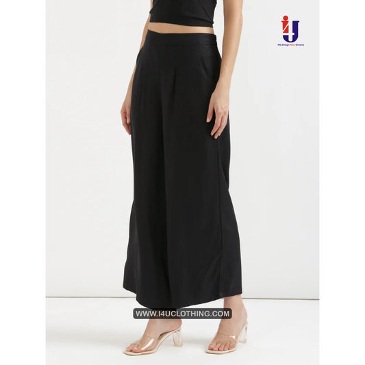 Black Daily Wear Viscose Palazzo Pant