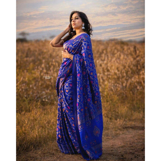 Royal Blue Soft Art Silk Saree