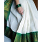 White And Green Combination Silk Saree
